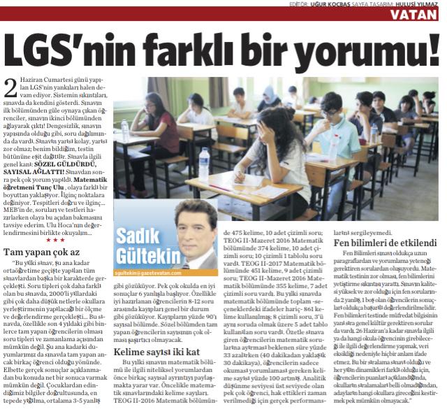 Vatan Gazetesi - 13 Haziran 2018
